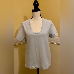 ISDA&CO Ladies Top; Light Blue; Large; Short Sleeves; Smoke Free Home.